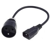 CORDON SECTEUR POUR SORTIE ONDULEUR CEE 7/5 / IEC C14 MALE