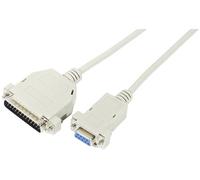 Cordon série Null Modem DB9F à DB25M - 1,80m
