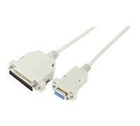 Cordon série Null Modem DB9F à DB25M - 3,00m