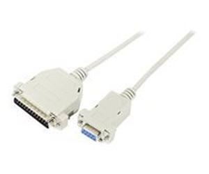 Cordon série Null Modem DB9F à DB25M - 3,00m