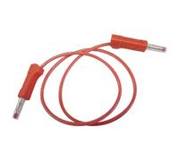 Cordon Silicone Avec Fiches Bananes / Rouge 50Cm