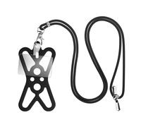 Cordon Smartphone avec Silicone Universel Extensible Réglable 90cm noir