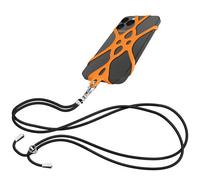 Cordon Smartphone Avec Silicone Universel Extensible Réglable 90cm Orange
