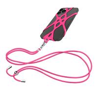 Cordon Smartphone avec Silicone Universel Extensible Réglable 90cm Fuchsia