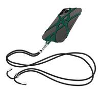 Cordon Téléphone Tour du cou Réglable 90cm avec Attache en Silicone Vert foncé