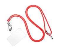 Cordon pour Smartphone Universel Coque et Etui Nylon Tressé Réglable 90cm rouge
