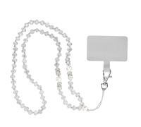 Cordon Smartphone Universel Coque et Étui Pendentif avec perles 74cm blanc