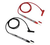 Cordon Sondes de Multimètre, Câble De Sonde De Test Plaqué Or Ultra-Tranchant, Valeurs De Fiche Banane Fiable Valeur De Sonde 1000v 20a avec Capuchon pour Multimètre Numérique