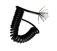 Cordon spiral à ressort， bobine escamotable de fil télescopique d'étirement de câble de ressort en spirale de noyaux de 20AWG 18(Stretch 1 meter)