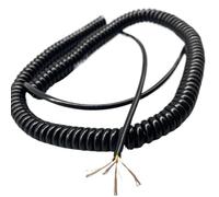 Cordon spiral à ressort， Cordon d'alimentation rétractable 24awg, 70 pièces, noyau en cuivre pur, câble à 4 cœurs, extension de ressort de traction, bobine rétractable(Stretch 2.5 Meters)
