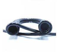 Cordon spiral à ressort， Fil de traction de 3.7 mètres, cordon d'alimentation noir et blanc, dispositif de soudage(6 Core,18 AWG 0.75mm)