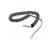 Goobay 50270 Combiné téléphonique Câble spiralé, câble plat avec prise RJ10 (4P4C) vers prise RJ10 (4P4C) ; noir ; 2 mètres