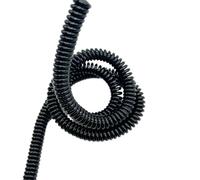 Cordon spiralé à ressort Les noyaux 24AWG 1-6 mètres du câble 9 de bouclier de ressort de polyuréthane en spirale enroulé(5 meters)