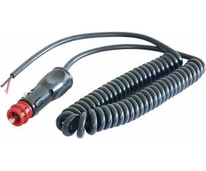 Cordon spirale avec prise allume-cigare pour gyrophare 3m - 16338