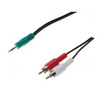 exertis Connect - Câble audio - prise audio de 3,5 mm mâle pour RCA mâle - 10 m - noir
