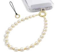 Cordon Telephone Portable En Perlée,Bijoux De Telephone,Charm Telephone,Dragonne De Téléphone Portable Perlée Pour Femmes Filles,Gold Pearl.[U148]