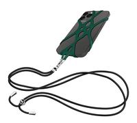 Cordon Téléphone Tour du cou Réglable 90cm avec Attache en Silicone Vert foncé