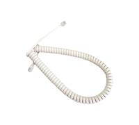 Cordon téléphonique Blanc de 50 cm de Long, Fil de cuivre Pur, Courbe de Volume du téléphone, Microphone, connecteur 4P4C, câble téléphonique for combiné.