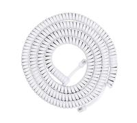 Cordon téléphonique Fixe déroulé ou enroulé, combiné téléphonique Fixe, câble RJ11, câble RJ9 4P4C, Accessoire téléphonique, 2 m/3 m(3*,White)