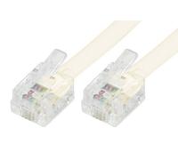 Cordon téléphonique RJ11 / RJ11 ivoire - 7 m