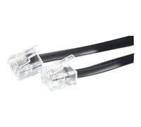 Cordon téléphonique RJ11 / RJ11 noir - 5 m