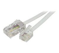 Cordon téléphonique RJ11 / RJ45 blanc - 2 m