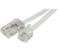 Cordon téléphonique RJ11 / RJ45 blanc - 2 m