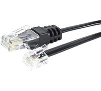 Cordon téléphonique RJ11 / RJ45 noir - 10 m