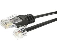 Cordon téléphonique RJ11 / RJ45 noir - 3 m