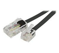 Cordon téléphonique RJ11 / RJ45 noir - 7 m