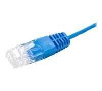 Cordon téléphonique RJ45 / RJ45 UTP 1 paire 4/5 bleu - 1 m