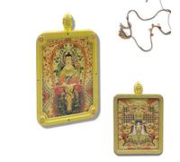 Cordon Tibétain Tressé Thangka-Halskette Pendentif Huit Gardiens du Zodiaque Boîte Cadeau Pendentif Thangka, Porter un Cordon Tressé à la Main, Thangka Représentant l'art Religieux (Style 8)
