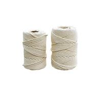 Cordon torsadé en coton beige fait main for macramé, 1/2/3/4/5/6/8/10 mm, for décoration de mariage, maison, DIY(5mm 100M)