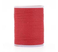 Cordon torsadé en Polyester ciré de 1 mm pour Bracelets en Corde tressée en macramé, Accessoires de Fabrication de Bijoux DIY - Rouge 15