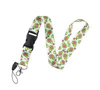 Cordon tour de cou avec boucle de sécurité pour porte-badge, clés, cartes d'étudiant, téléphones portables (couleur : avocat2, taille : 45 cm)