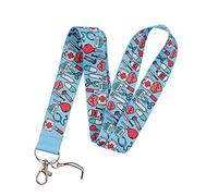 Cordon tour de cou, cordons personnalisés avec boucle de sécurité, pour porte-badge d'identité, clés, permis de travail, téléphones portables (couleur : Doctor2, taille : 45 cm)