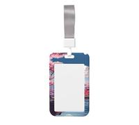 Cordon tour de cou détachable avec cordon de serrage - Motif paysage du mont Fuji du Japon