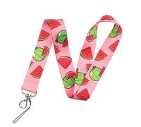 Cordon tour de cou en forme de fruits avec boucle de sécurité pour porte-badge d'identité, clés, cartes d'étudiant, téléphones portables (couleur : pastèque, taille : 45 cm)