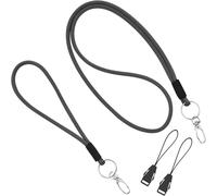 Cordon Tour De Cou, Lanière Et Lanyard Dragonne Poignet, 2pcs Nylon Cou Cordon Avec Fermoir Mousqueton Tournant, Lanyard Pour Porte-Badge,Clés,Appareils Photo (Bleu Foncé)
