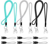 Cordon Tour De Cou, Lanière Et Lanyard Dragonne Poignet, 2pcs Nylon Cou Cordon Avec Fermoir Mousqueton Tournant, Lanyard Pour Porte-Badge,Clés,Appareils Photo (Bleu Foncé)
