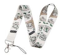Cordon tour de cou personnalisé pour porte-badge, clés, permis de travail, téléphone portable(Koala)