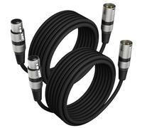 Cordon tressé de ligne Audio XLR à 3 broches, sans bruit et longue durée, micro XLR équilibré mâle à femelle, rallonge for Studio DMX(5m)
