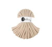 Cordon tressé Jumbo - 9 mm - Cordon en coton fil de coton - Cordon pour macramé - En coton naturel - Pour bricolage - 30 m - Beige chaud