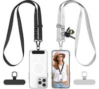 Cordon Universel Pour Smartphone ¿ Tour De Cou Détachable Et Réglable, Portage Croisé, Compatible Charge Sans Fil (Iphone / Samsung / Huawei / Xiaomi / Oneplus / Lg)