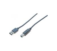 Cordon USB 2.0 A / B gris - 3,0 m