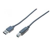Cordon USB 2.0 A / B gris - 3,0 m
