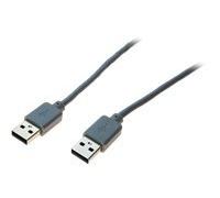 Cordon USB 2.0 type A / A gris - 1,0 m
