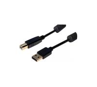 Cordon USB 2.0 type A / B avec ferrites noir - 3,0 m