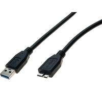 Cordon USB 3.0 type A / micro B, couleur noir, longueur 1.8 m