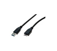 Cordon USB 3.0 type A / micro B noir - 1,8 m